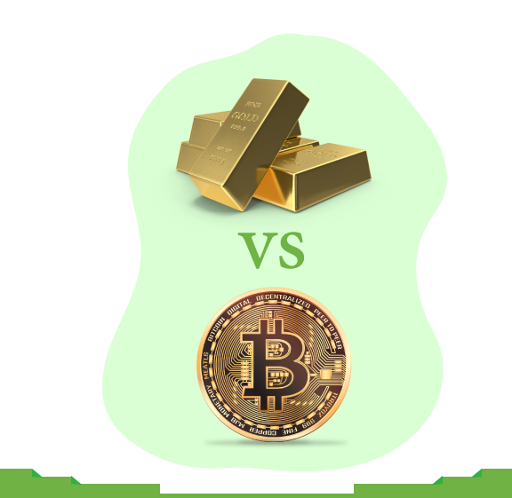 البيتكوين مقابل الذهب أيهما مناسب لك ؟
