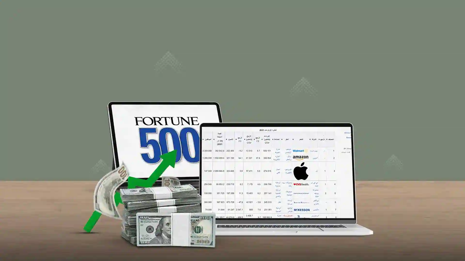 دولارات شاشة حاسوب وفورتشن 500